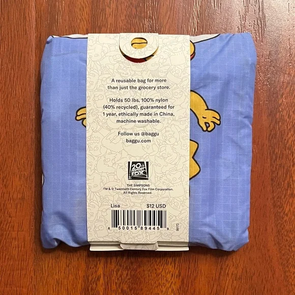 BAGGU The Simpsons Lisa Blue Reusable Bag - Picture 2 of 4